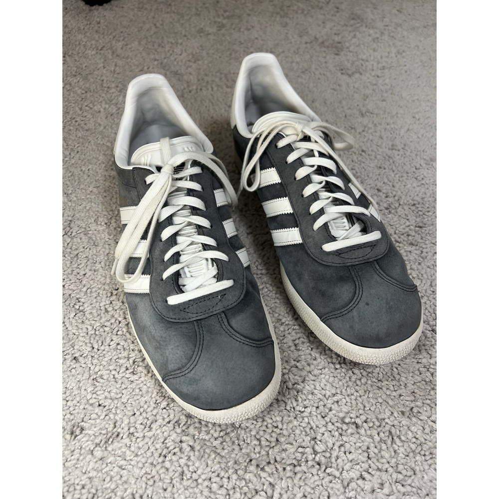 Adidas Original Gazelle Men's Athletic Shoes Grey Suede Size 10.5